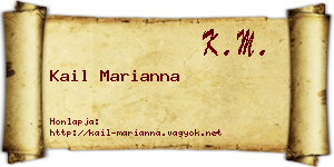 Kail Marianna névjegykártya